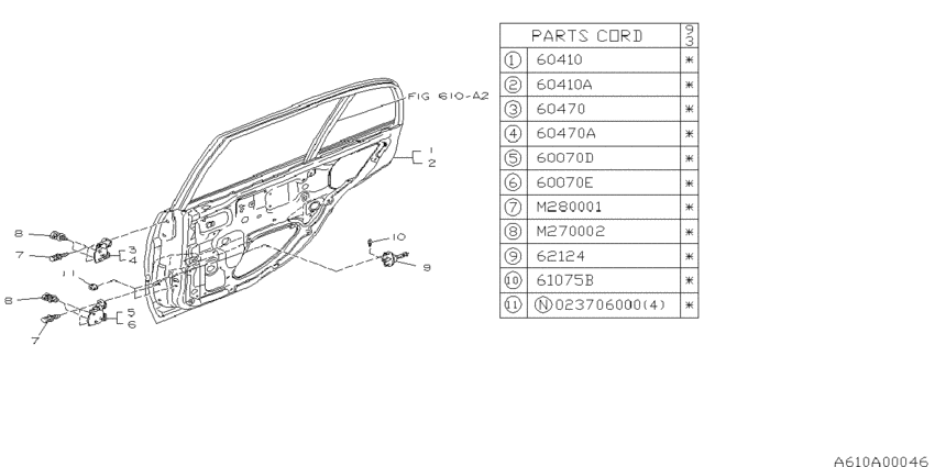 Rear door panel