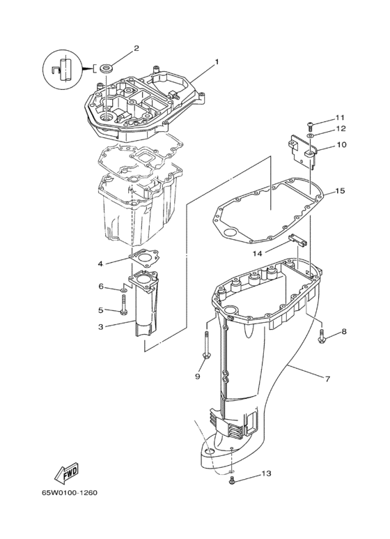 Upper casing