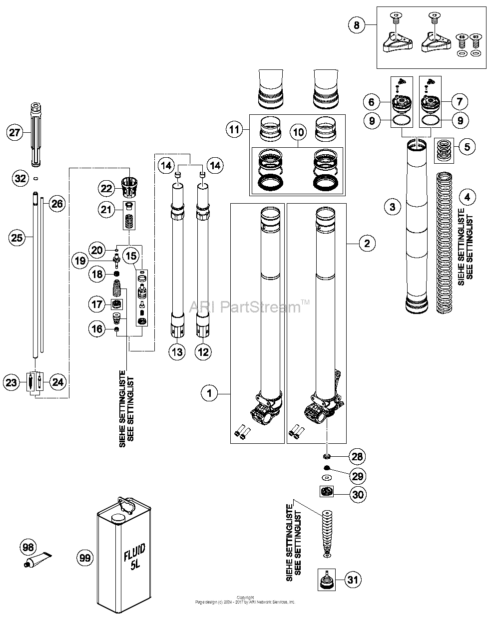 Front Fork Disassembled
