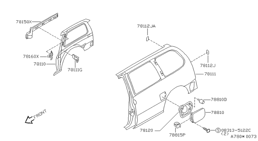 Rear fender & fitting
