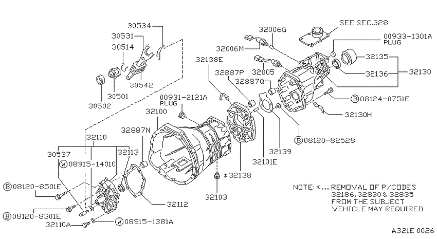 Transmission case & clutch release