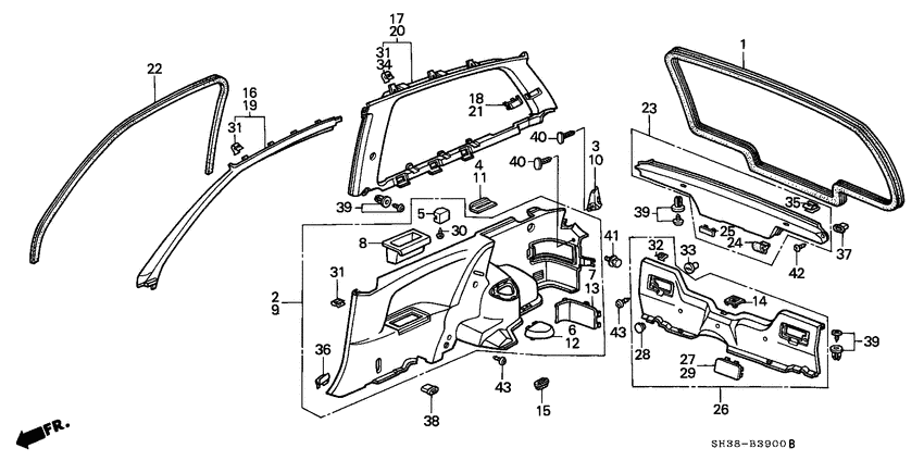 Door trim/side lining