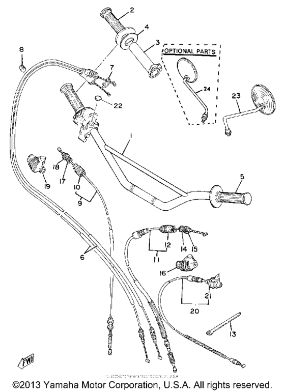 Handlebar cable