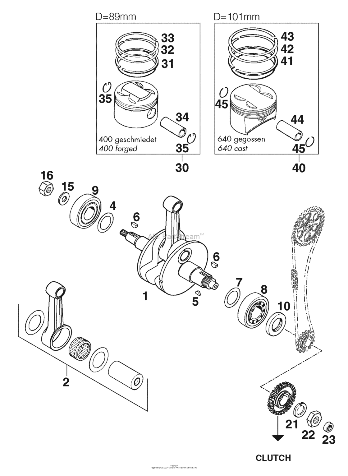 Crankshaft, Piston