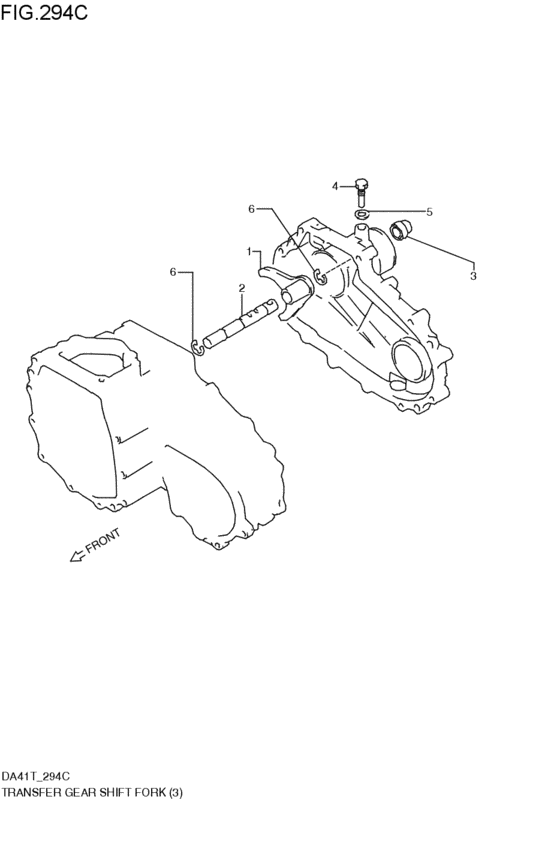 transfer gearlever fork