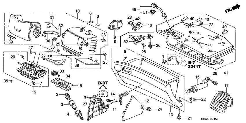 Instrument panel garnish