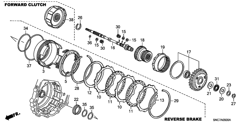 Input shaft/forward clutc h
