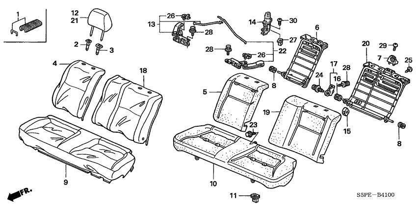 Rear seat