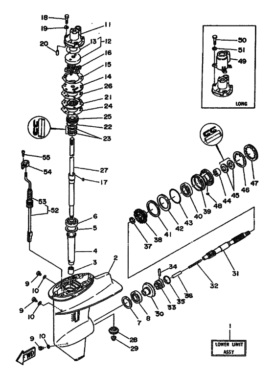 Lower casing & drive 1