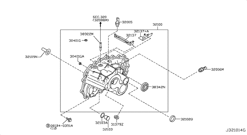 Transmission case & clutch release