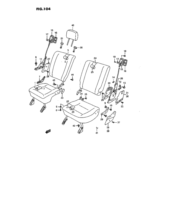 Rear seat
