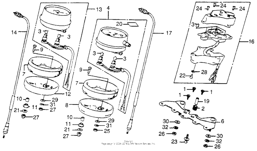 Speedometer + tachometer + pilot