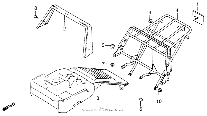 Frame rear cover + luggage carrier