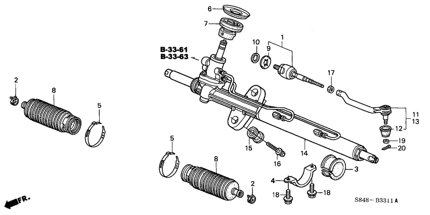 Power steering gear box