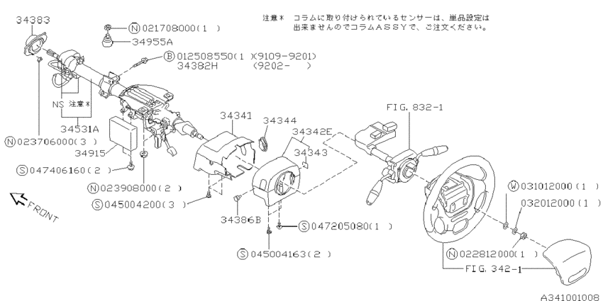 Steering column