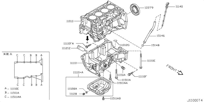 Cylinder block & oil pan