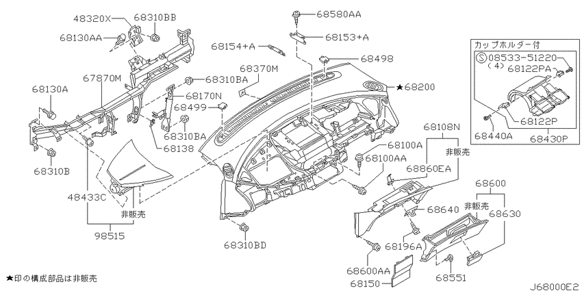 Instrument panel, pad & cluster lid