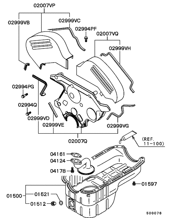 Cover,rear plate & oil pan