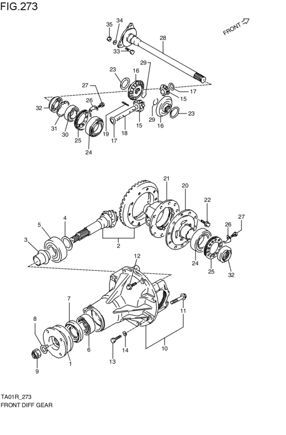 フロントデファレンシャルギヤ