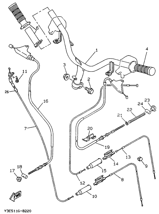 Steering handle & cable