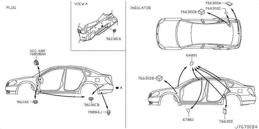 Body side fitting