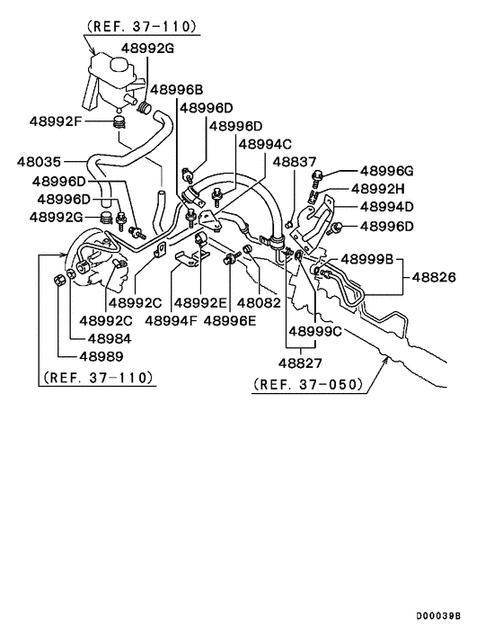 Power steering oil line
