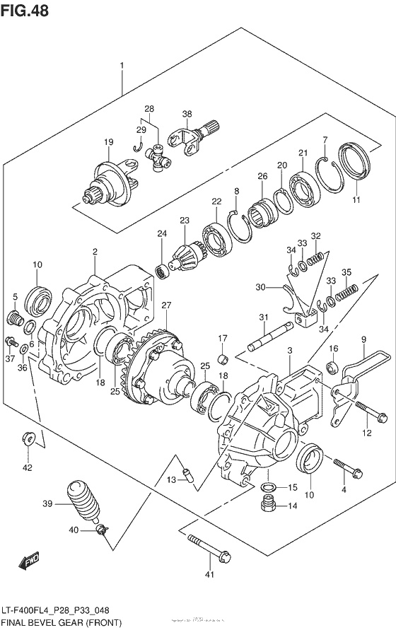 Final Bevel Gear (Front) (Lt-F400Fl4 P28)