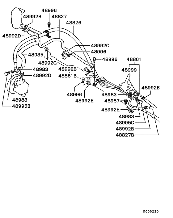 Power steering oil line