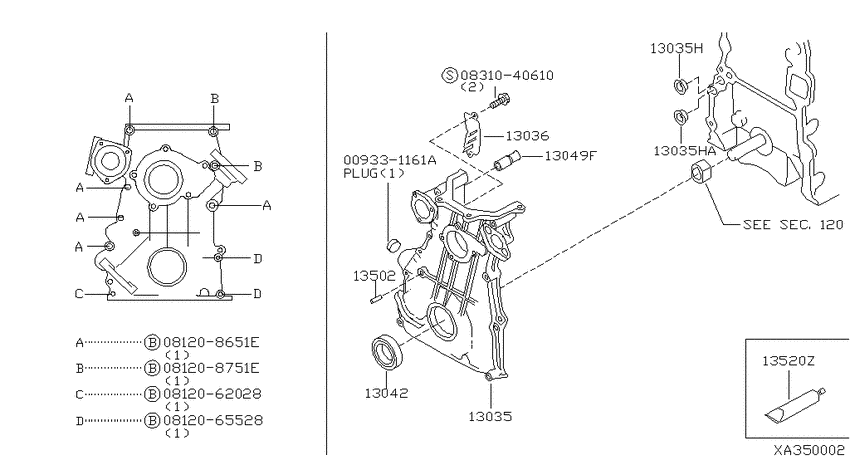 Front cover & fitting