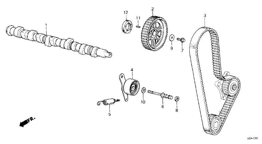 Camshaft/timing belt