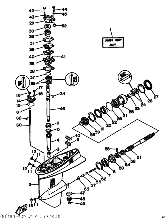 Lower casing & drive