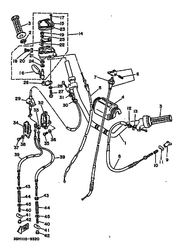 Steering handle & cable