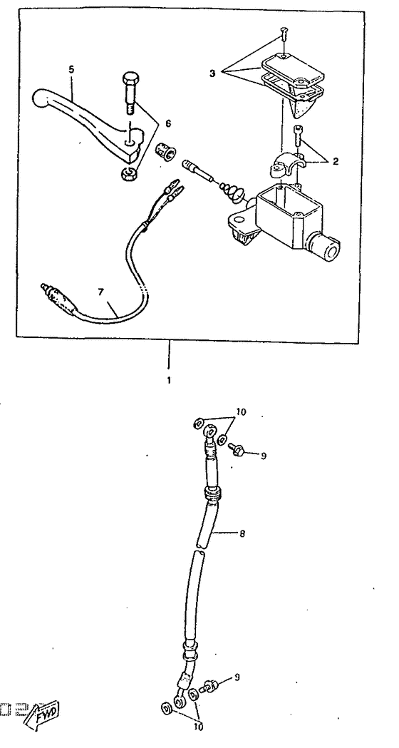 Front master cylinder