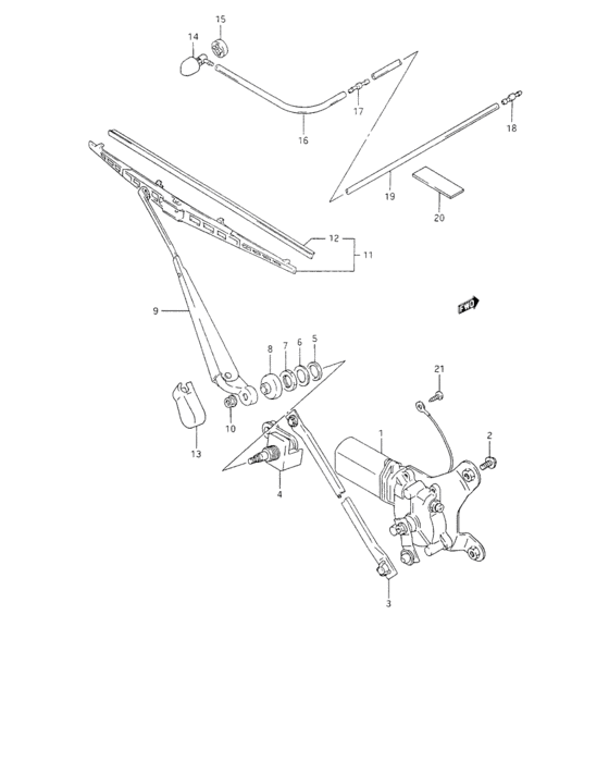 Rear windshield wiper