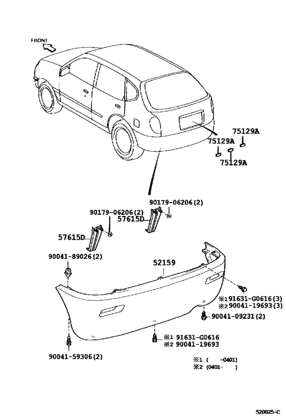 Rear Bumper & Bumper Stay
