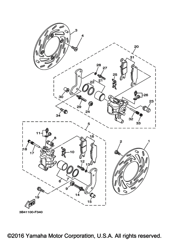 Front brake caliper