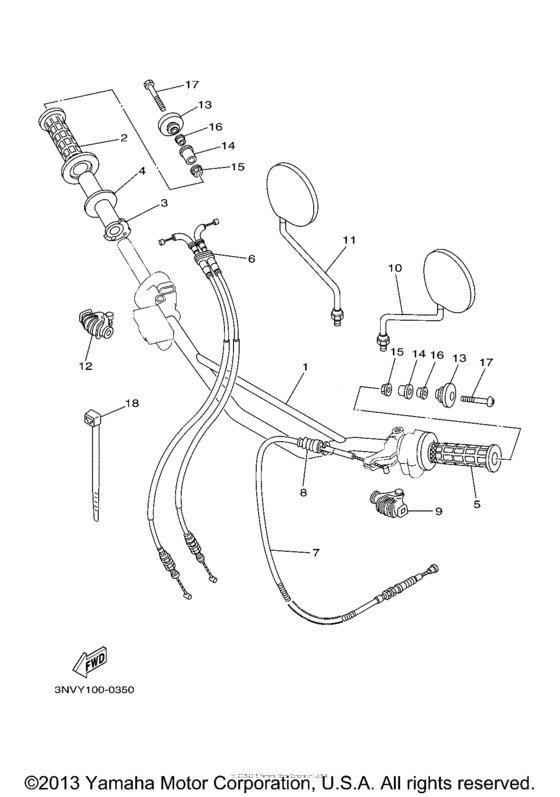 Steering handle & cable