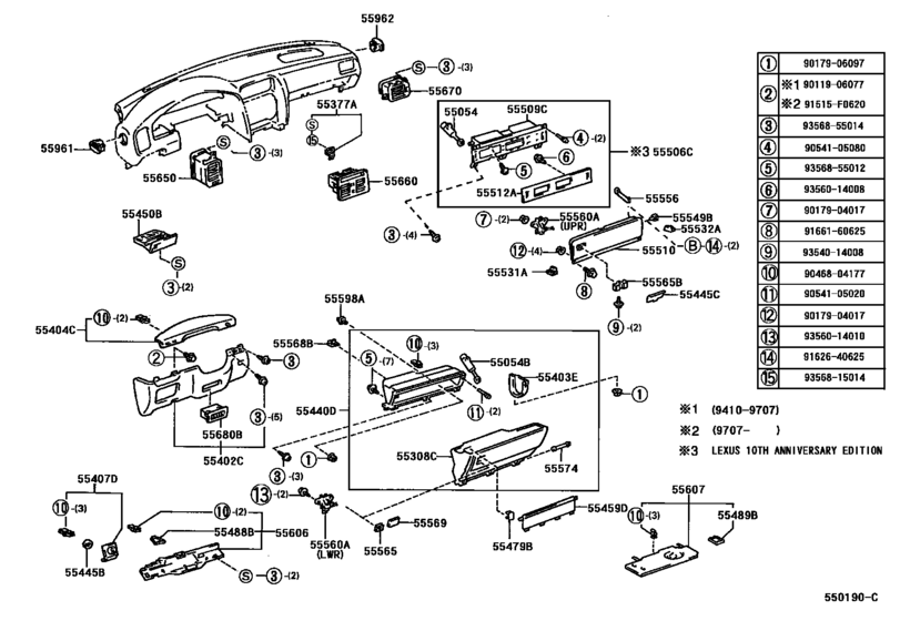 Instrument Panel & Glove Compartment
