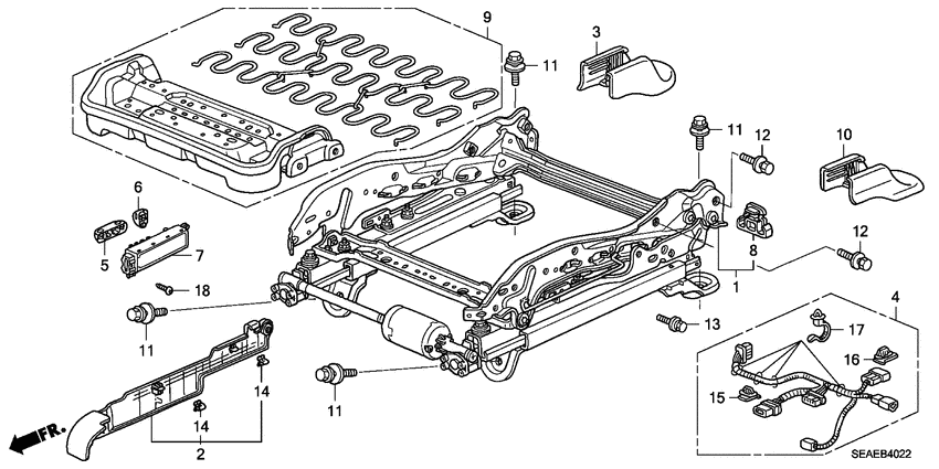 Front seat components