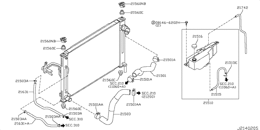 Radiator, shroud & fitting