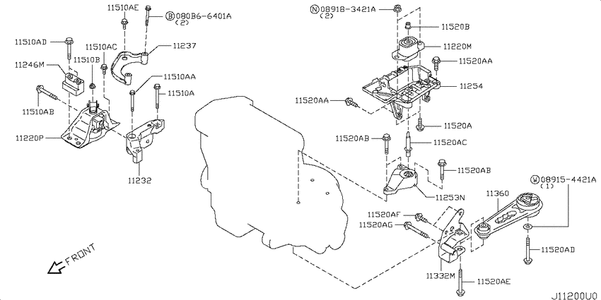 Engine & transmission   mounting