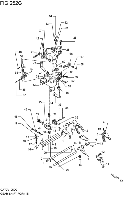 mt - gearlever fork