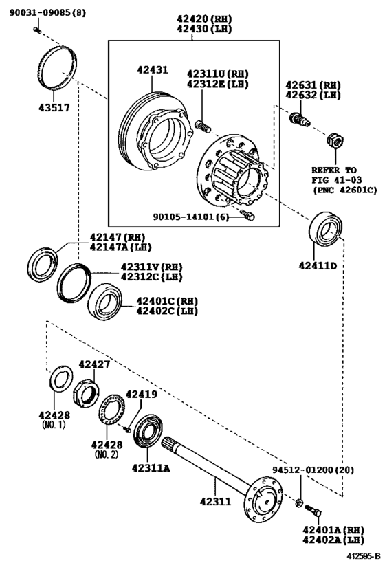 Rear Axle Shaft & Hub