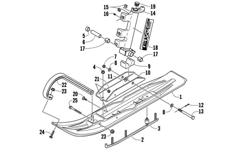 Ski And Spindle Assembly