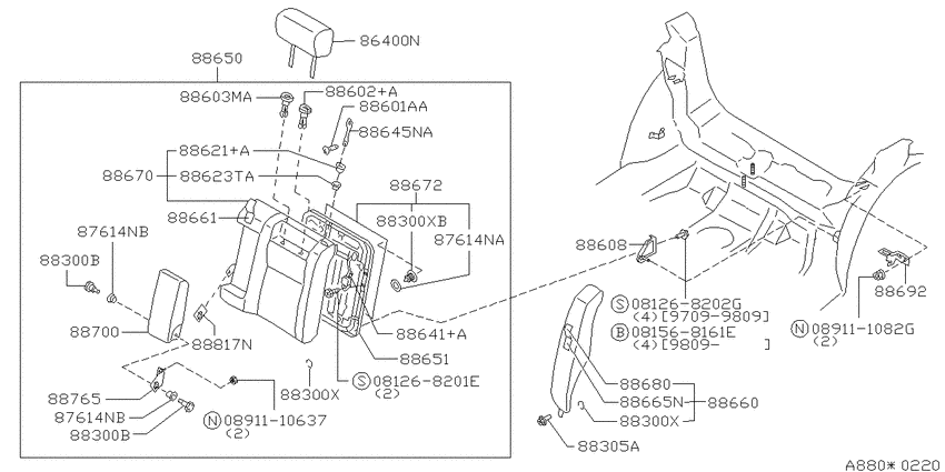 Rear seat