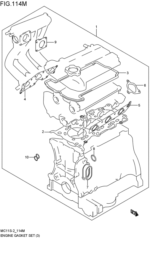 engine gasket set for 2000 2011 Suzuki WAGON R/PLUS/SOLIO/WIDE MC21S