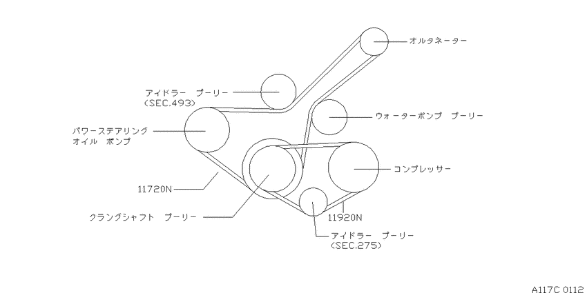 Fan,compressor & power steering belt