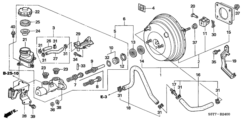 Brake master cylinder/ master power