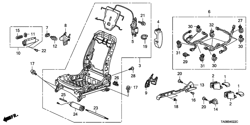Front seat components