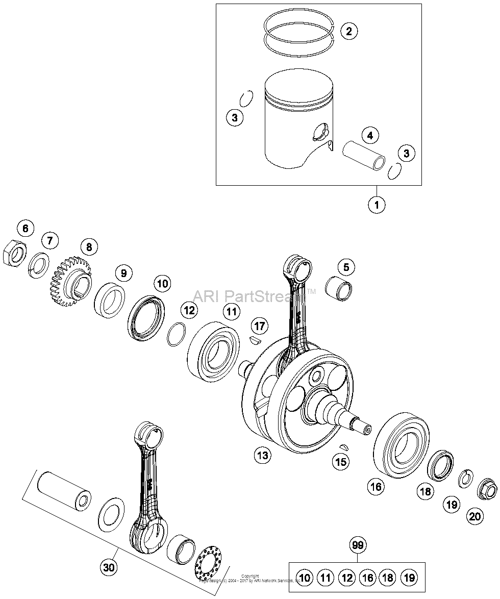 Crankshaft, Piston